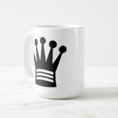 Zwarte koningin koffiemok (Voorkant links)