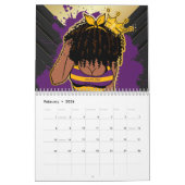 Zwarte koningin koninginnen melanine vrouwen goude kalender (Feb 2026)