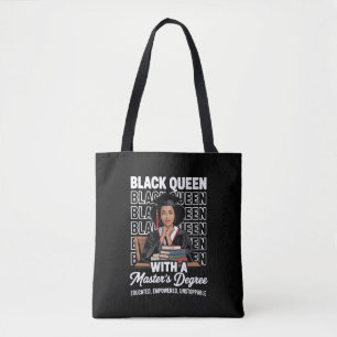 Zwarte Koningin Masterdiploma Afgestudeerd Opleidi Tote Bag