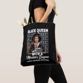 Zwarte Koningin Masterdiploma Afgestudeerd Opleidi Tote Bag (Dichtbij)