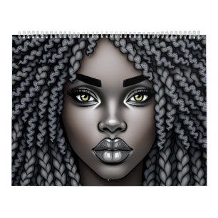 Zwarte Koningin Melanine Afrocentrisch Sista Dread Kalender