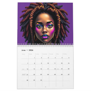 Zwarte Koningin Melanine Afrocentrisch Sista Dread Kalender