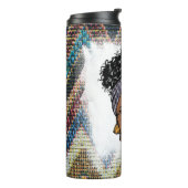 Zwarte koningin melanine poppin sista bevestiging  thermosbeker (Gedraaid links)