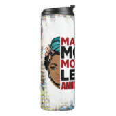 Zwarte koningin melanine poppin sista bevestiging  thermosbeker (Gedraaid links)