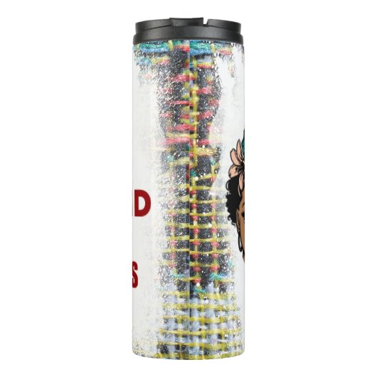 Zwarte koningin melanine poppin sista bevestiging  thermosbeker (Achterkant)