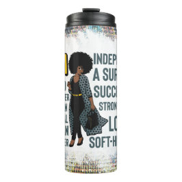 Zwarte koningin melanine poppin sista bevestiging  thermosbeker