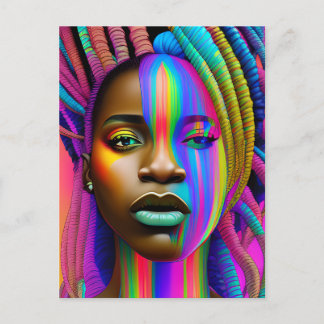 Zwarte koningin melanine Sista Afro-Amerikaanse sc Briefkaart