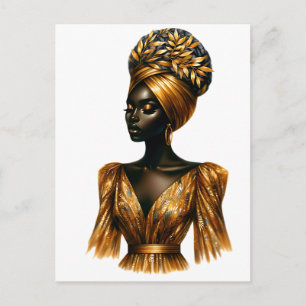 Zwarte koningin melanine Sista Afro-Amerikaanse sc Feestdagenkaart