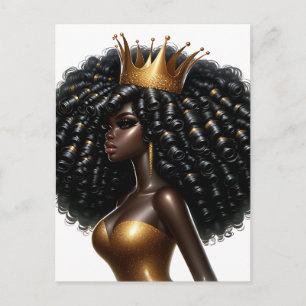 Zwarte koningin melanine Sista Afro-Amerikaanse sc Feestdagenkaart