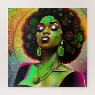 Zwarte koningin melanine Sista Afro-Amerikaanse sc Legpuzzel