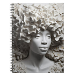 Zwarte koningin melanine sista bloem krullend afro notitieboek