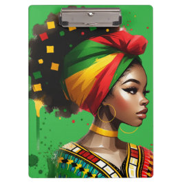 Zwarte koningin melanine sista magische bruine hui klembord