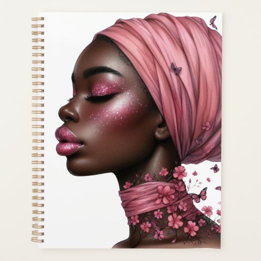 Zwarte koningin melanine sista verjaardag liefde planner (Voorkant)