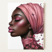 Zwarte koningin melanine sista verjaardag liefde planner (Achterkant)