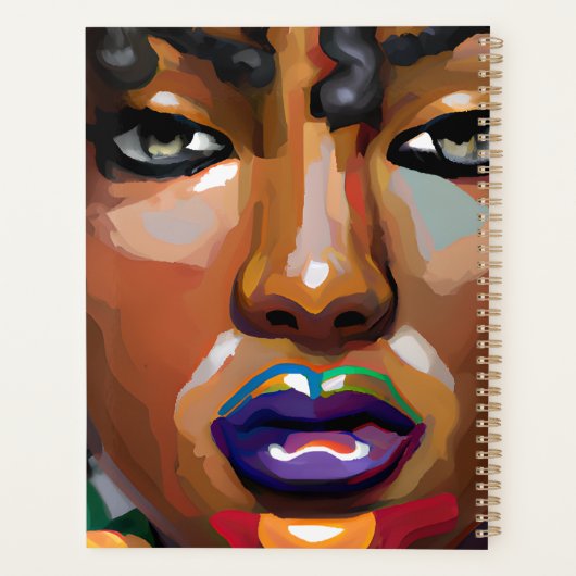 Zwarte koningin melanine sista zwart meisje magisc planner (Achterkant)