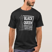 Zwarte koningin met de krachtigste rotswaas voor s t-shirt (Voorkant)