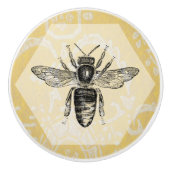 zwarte koningin met gouden achtergrond keramische knop (Voorkant)