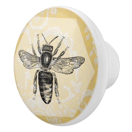 zwarte koningin met gouden achtergrond keramische knop (Rechts)