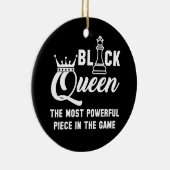 Zwarte koningin met het krachtigste stuk speelbal keramisch ornament (Rechts)
