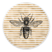  zwarte koningin met stripe keramische knop (Voorkant)