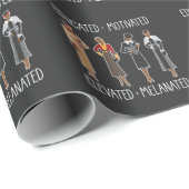 Zwarte koningin Onderwezen Motivated African Ameri Cadeaupapier (Rol Hoek)