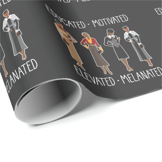 Zwarte koningin Onderwezen Motivated African Ameri Cadeaupapier (Rol Hoek)