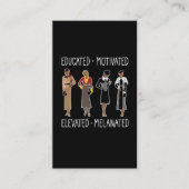 Zwarte koningin Onderwezen Motivated African Ameri Visitekaartje (Voorkant)