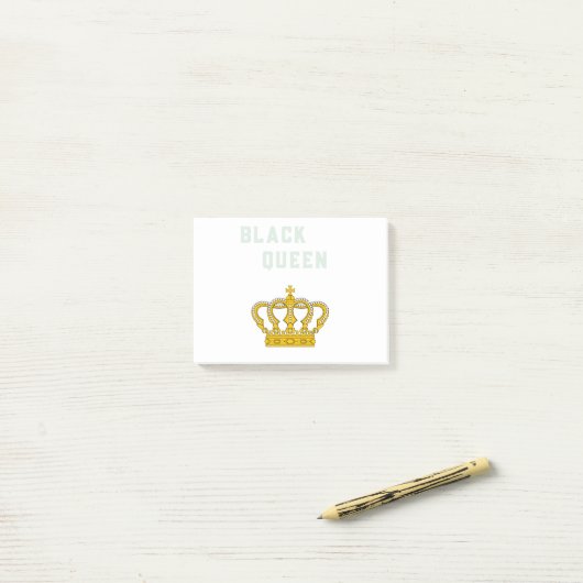zwarte koningin post-it® notes (Op bureau)