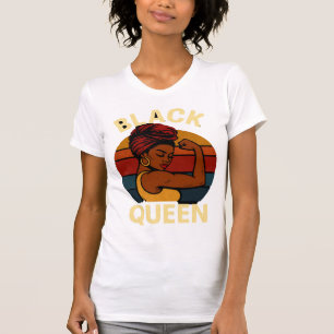 Zwarte koningin regale wortels t-shirt