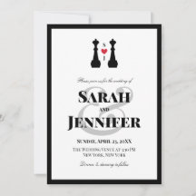 Zwarte koningin schaakstukken Lesbian Wedding