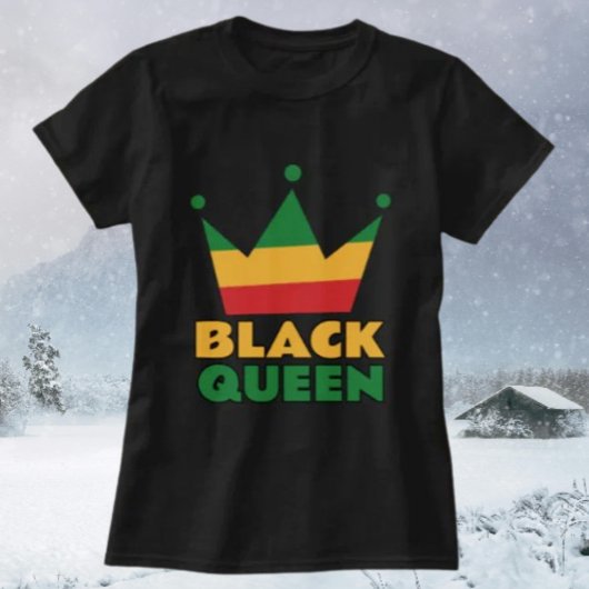 Zwarte koningin t-shirt