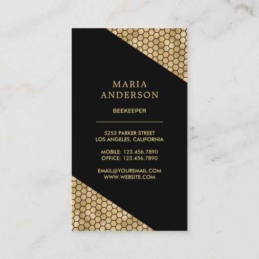  zwarte koningin van de bijenteelt visitekaartje (Achterkant)