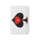 Zwarte koningin van de schoppen Red Heart Thunder_ Badmat (Voorkant Verticaal)