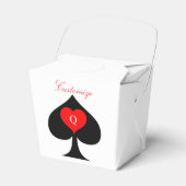 Zwarte koningin van de schoppen Red Heart Thunder_ Bedankdoosjes (Voorkant Zijde)