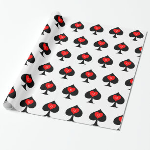 Zwarte koningin van de schoppen Red Heart Thunder_ Cadeaupapier