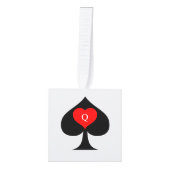 Zwarte koningin van de schoppen Red Heart Thunder_ Decoratie (Voorkant)