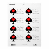 Zwarte koningin van de schoppen Red Heart Thunder_ Etiket (Full Sheet)