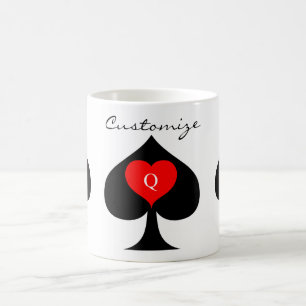Zwarte koningin van de schoppen Red Heart Thunder_ Koffiemok
