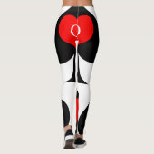 Zwarte koningin van de schoppen Red Heart Thunder_ Leggings (Achterkant)