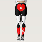 Zwarte koningin van de schoppen Red Heart Thunder_ Leggings (Voorkant)