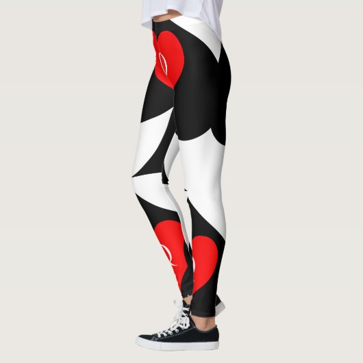 Zwarte koningin van de schoppen Red Heart Thunder_ Leggings (Links)