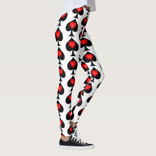 Zwarte koningin van de schoppen Red Heart Thunder_ Leggings (Rechts)