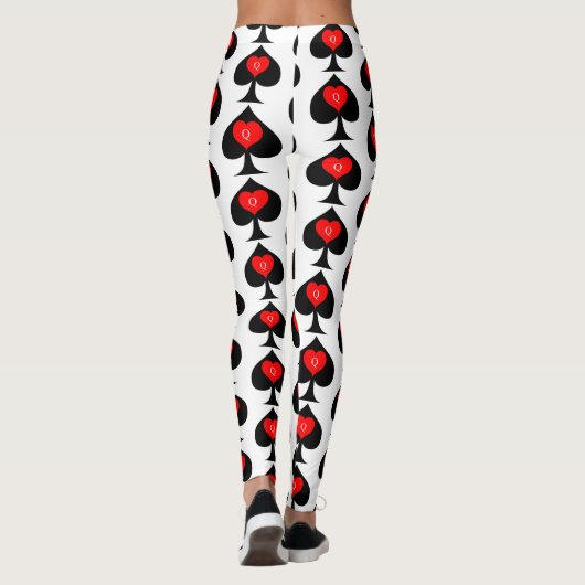Zwarte koningin van de schoppen Red Heart Thunder_ Leggings (Achterkant)