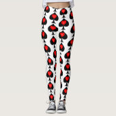 Zwarte koningin van de schoppen Red Heart Thunder_ Leggings (Voorkant)