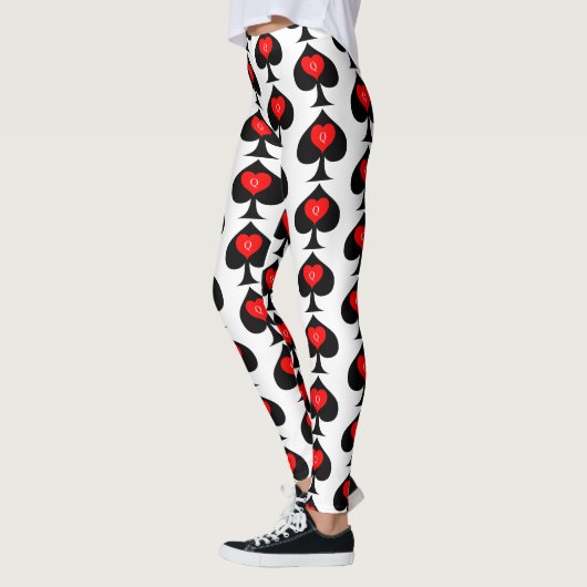 Zwarte koningin van de schoppen Red Heart Thunder_ Leggings (Links)