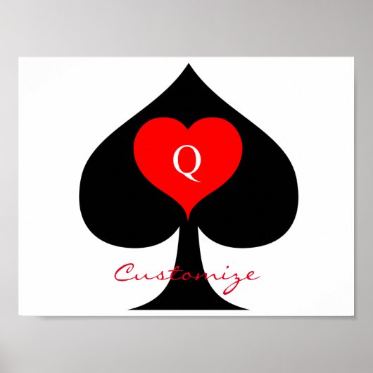 Zwarte koningin van de schoppen Red Heart Thunder_ Poster (Voorkant)