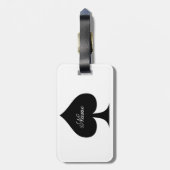 Zwarte koningin van schoppen Thunder_Cove Bagagelabel (Achterkant verticaal)