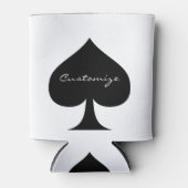 Zwarte koningin van schoppen Thunder_Cove Blikjeskoeler (Voorkant)