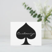 Zwarte koningin van schoppen Thunder_Cove Briefkaart (Staand voorkant)