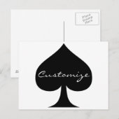 Zwarte koningin van schoppen Thunder_Cove Briefkaart (Voorkant / Achterkant)